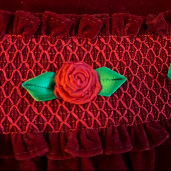 Vintage Baby Togs Smocked Jumpsuit
Romper Bubble Leg Collar Velour Girls 24M - Picture 12 of 15